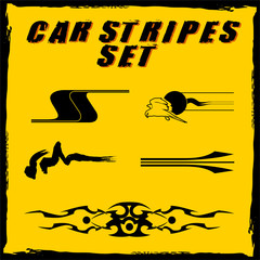 Tribal and cool Car stripe set top print on vinyl and adhesive on vehicle