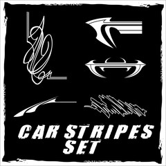 Tribal and cool Car stripe set top print on vinyl and adhesive on vehicle