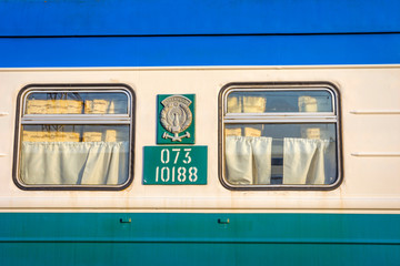 windows of Uzbek train