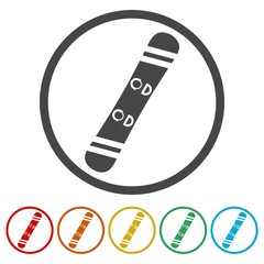 Snowboard Icons set