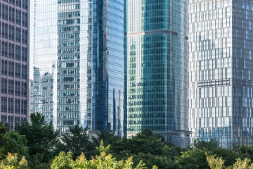 detail shot of modern architecture facade,business concepts,in city of China.