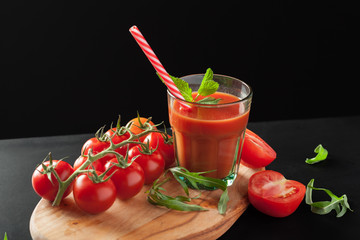 Tomato juice with tomatoes
