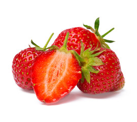 Strawberry isolated on white background. close up