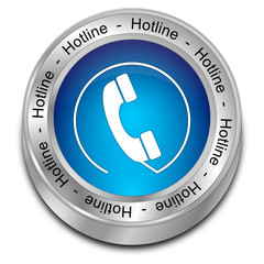 Hotline Button - 3D illustration