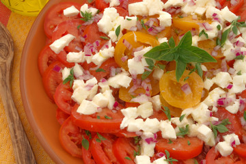 tomates et mozzarella