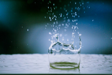 Fototapeta na wymiar Rain Drop with water splashing