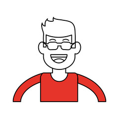 Man with glasses design