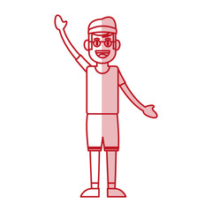 Man with glasses design