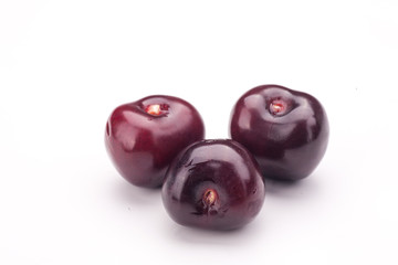 Cherries isolated on white
