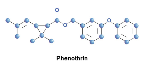 Phenothrin, also called sumithrin and d-phenothrin, is a synthetic pyrethroid that kills adult fleas and ticks. It has also been used to kill head lice in humans