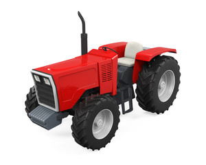 Red Tractor Isolated