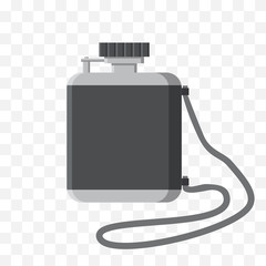 A flask on isolated transparent background