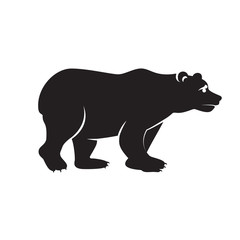 A black bear on white background