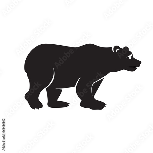 "A black bear on white background" Stock image and royalty-free vector