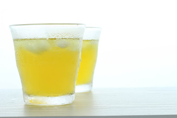 冷たい緑茶