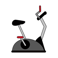 spinning bike over white background vector illustration