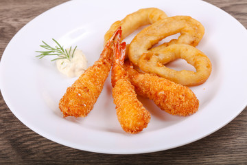 Squid and Shrimp Tempura