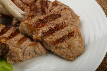 Grilled lamb