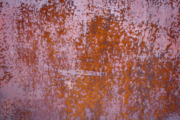 Colored rusty metal wall background