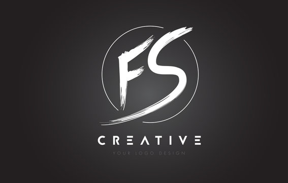 FS Brush Letter Logo Design. Artistic Handwritten Letters Logo Concept.