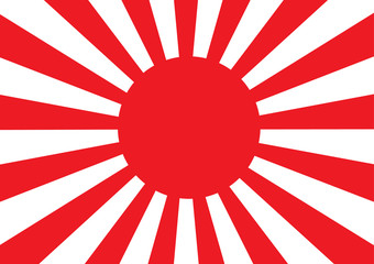 Japanese NAVY imperial flag - Japanese flag vector - Rising Sun Symbol