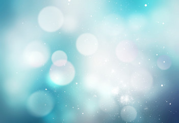 Obraz premium Winter snowy blue blurred background.