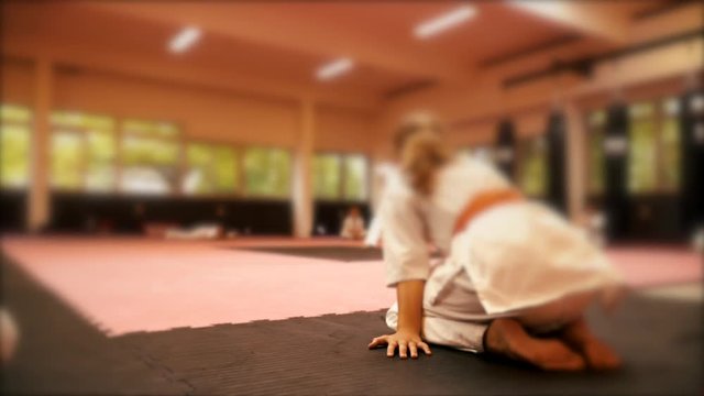 Defocused blur , Karate training - kata 6