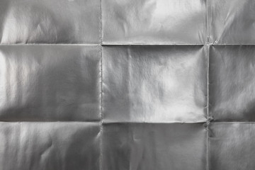 Silver gift paper folded, texture background
