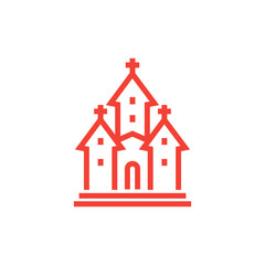 church icon, linear style