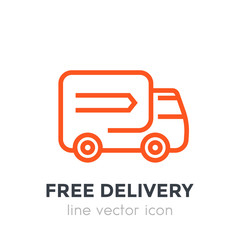 delivery icon, linear style
