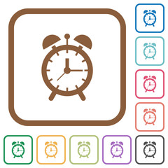 Alarm clock simple icons