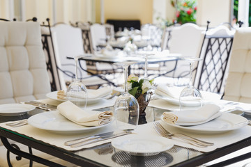 A few of the decorated tables