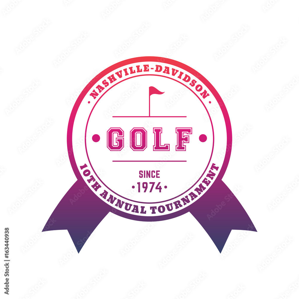 Wall mural Golf Tournament emblem, badge