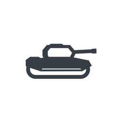 military tank icon on white