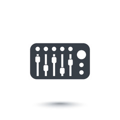 sound mixer icon on white