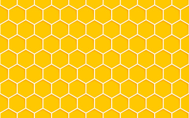 Honeycomb Seamless Pattern. Geometric Hexagons Background
