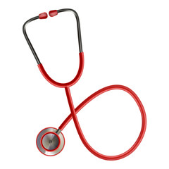 Stethoscope Medical, Stethoscope Equipment, Medicine Stethoscope Isolated On A White Background. Realistic Vector Illustration.