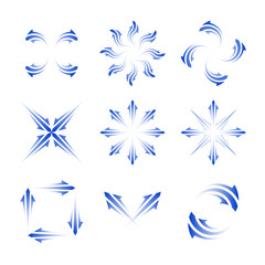 Arrow sign icon set