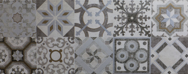 Texture of dark mosaic tiles