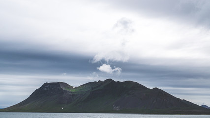 mountain and cloud in iceland