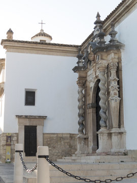 Baroque church entrance in Cabra,  Cordova, Andalusia, Spain