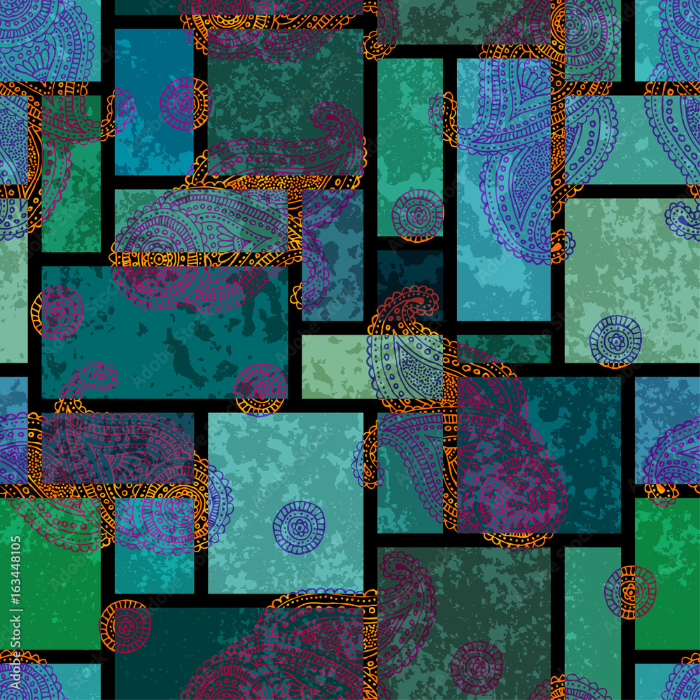 Poster seamless background pattern. abstract grunge geometric pattern.