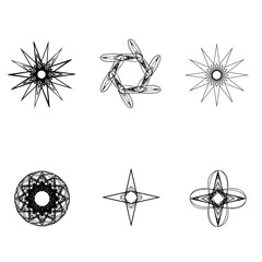 Beautiful geometric pattern astrology set