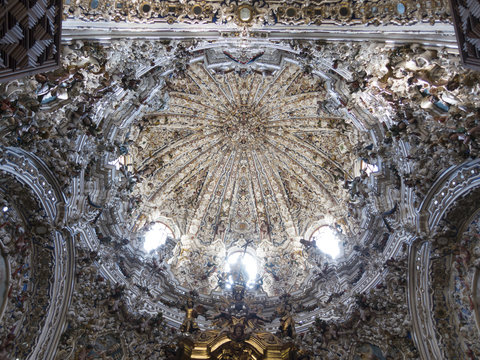 Baroque Cupola In San Mateo Church, Lucena; Andalusia, Spain