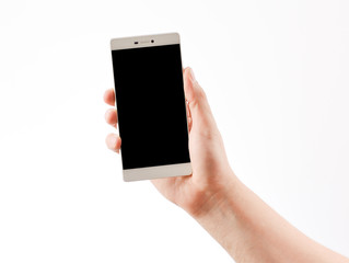 Hand holding smart phone