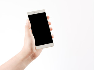 Hand holding smart phone