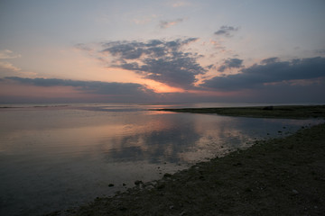 海と夕日