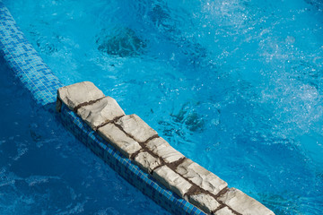 detail of beautiful swimming pool edge