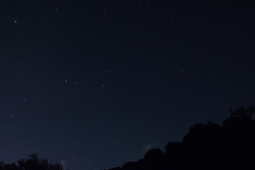 Starry sky shining in the night sky