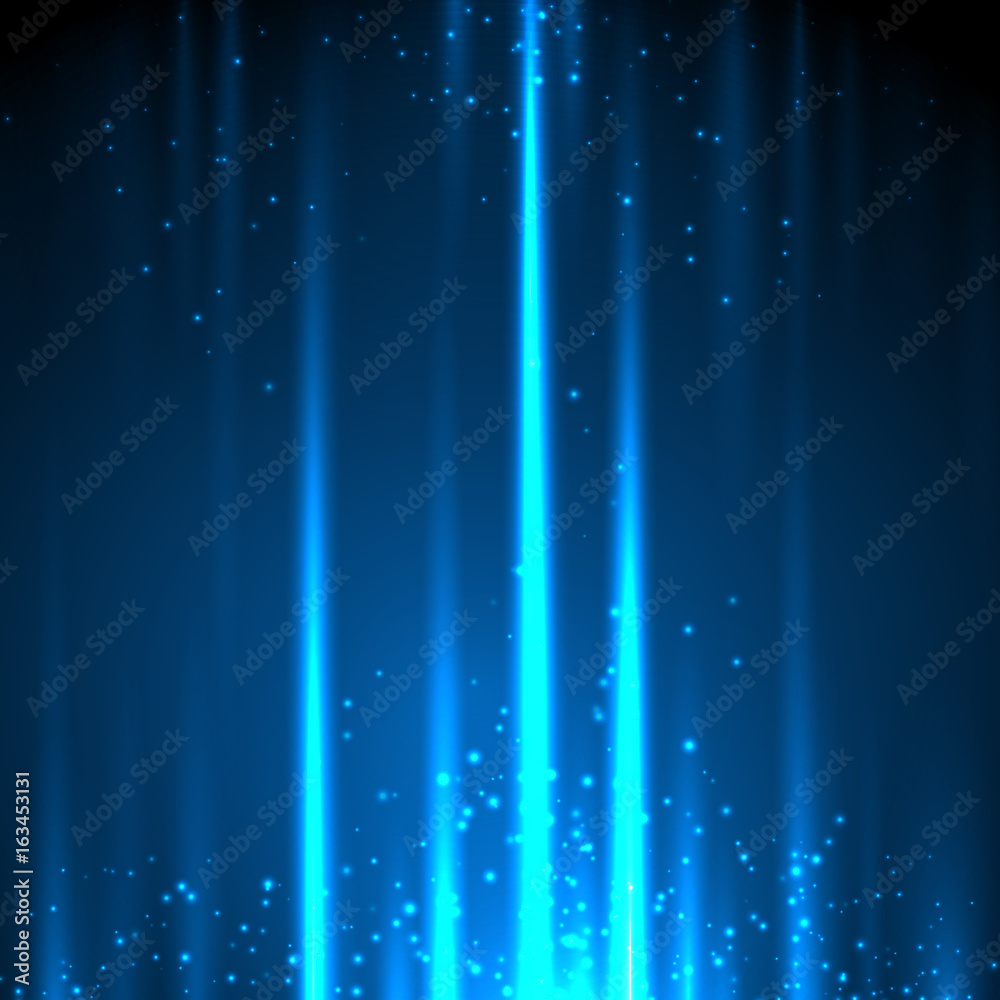 Canvas Prints glow light motion vector abstract blue background.